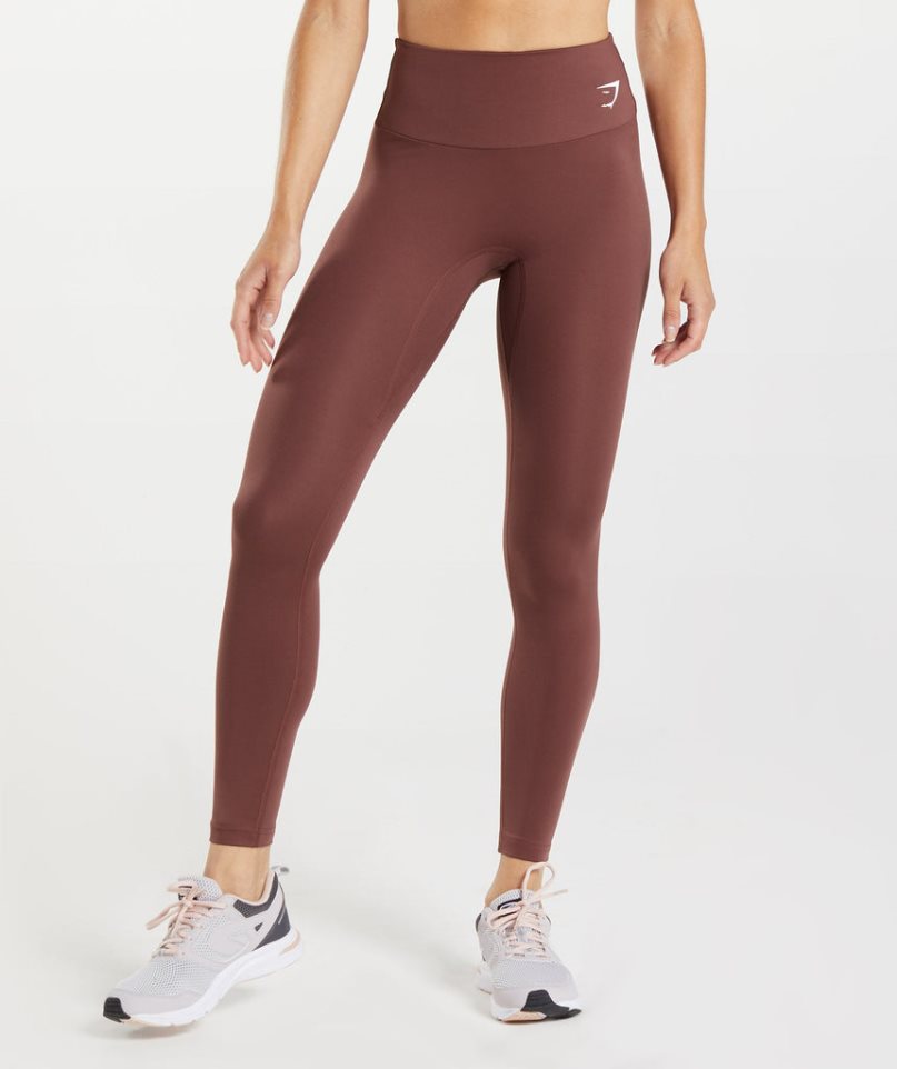 Legginsy Gymshark Treningowe Damskie Brązowe | PL 874XLJ